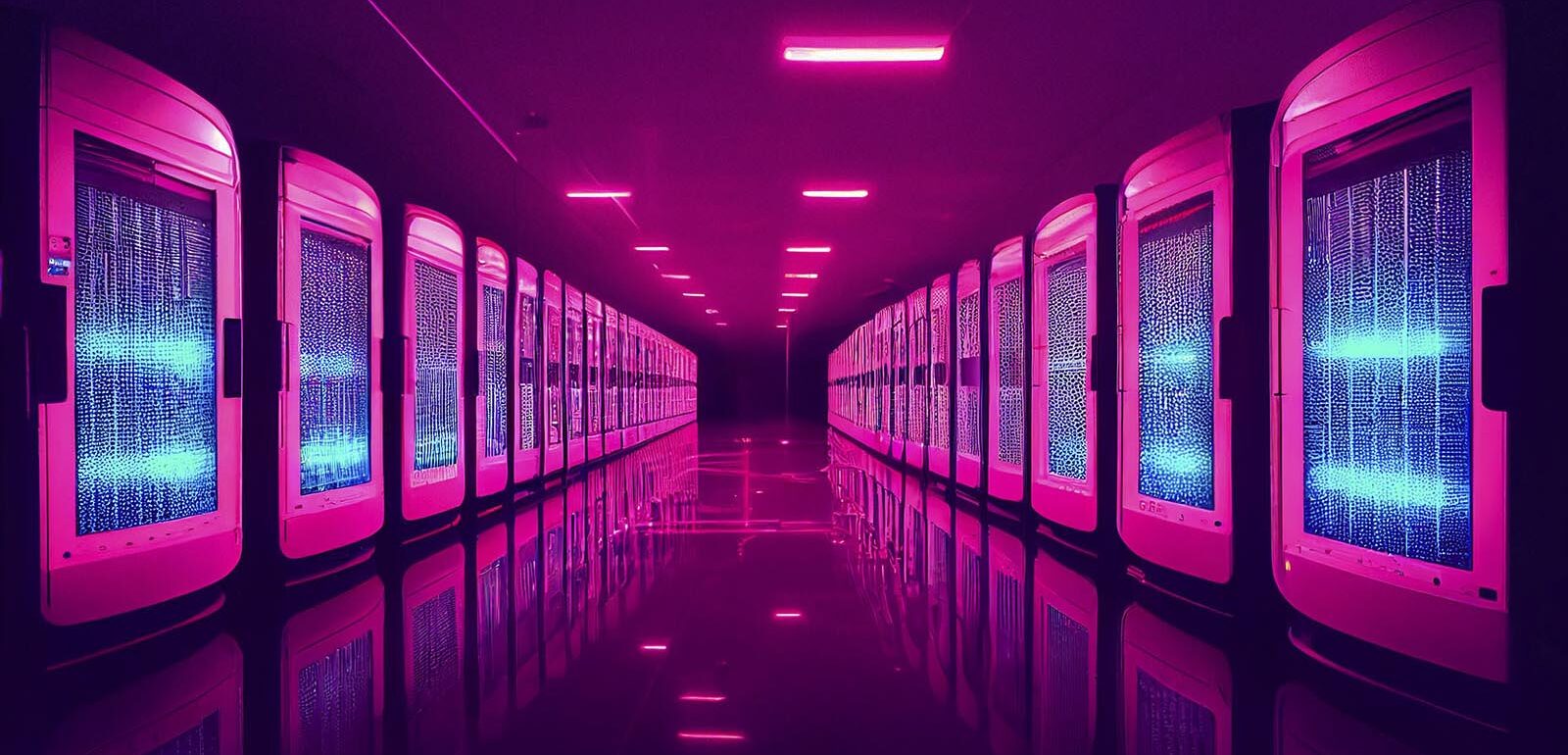 Data Center room with servers