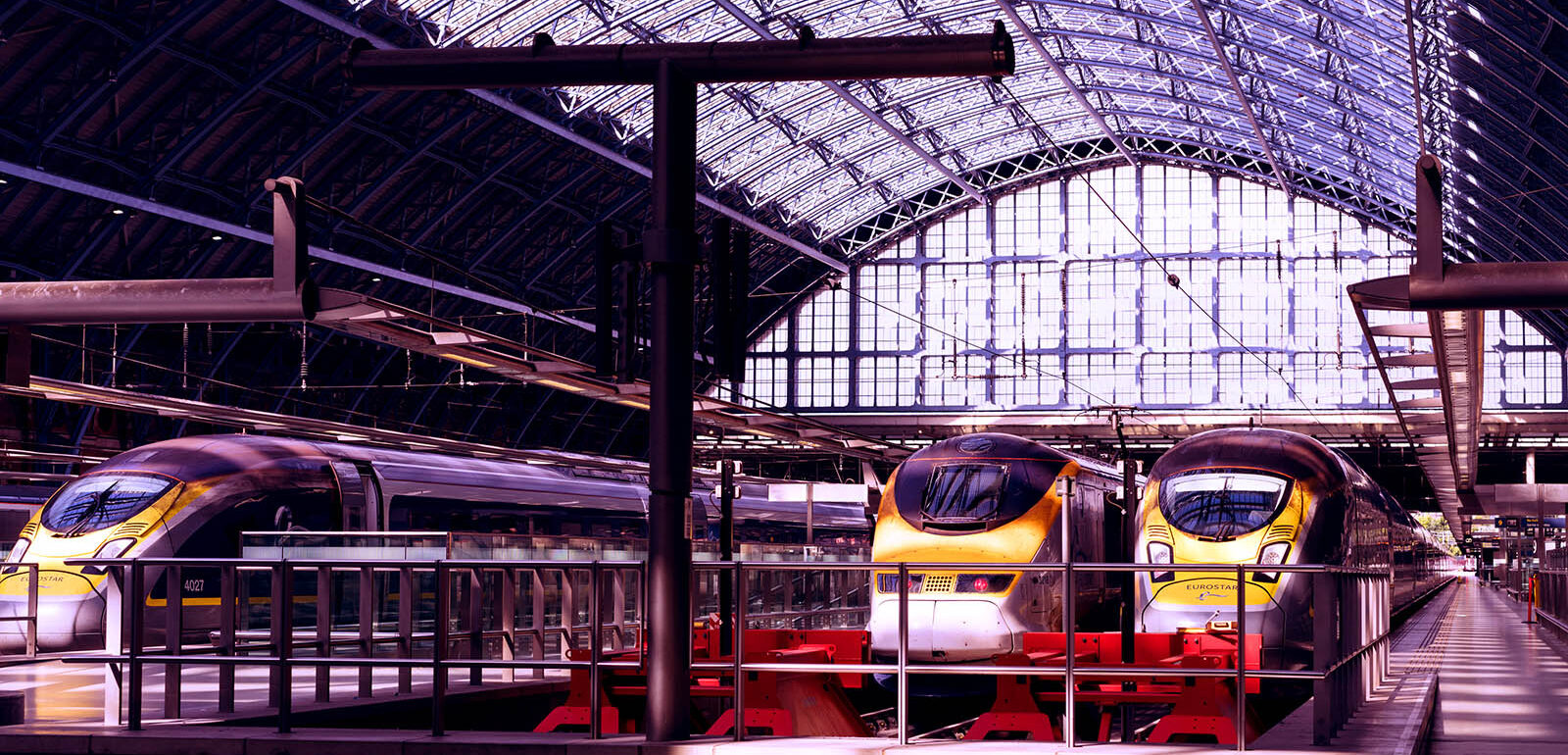 Eurostar trains at St Pancras Station
