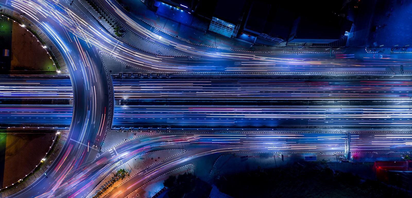 Roads at night