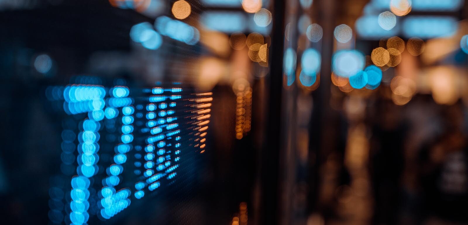 Stock prices display screen