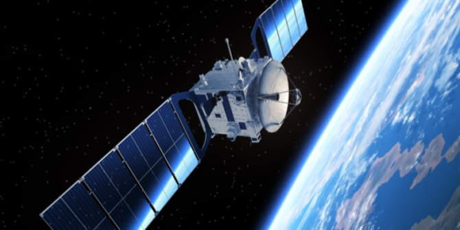 Satellite above Earth